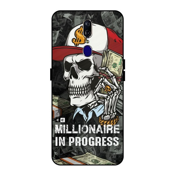 Cool Skull Millionaire In Progress Metal Back Case for Oppo F11