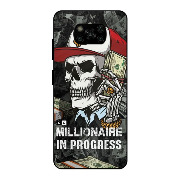 Cool Skull Millionaire In Progress Metal Back Case for Poco X3