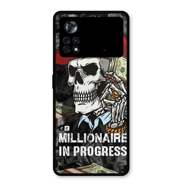 Cool Skull Millionaire In Progress Metal Back Case for Poco X4 Pro 5G