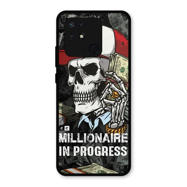 Cool Skull Millionaire In Progress Metal Back Case for Redmi 10