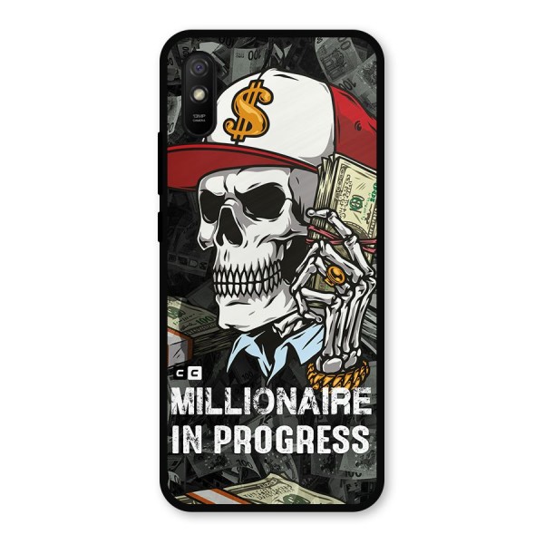 Cool Skull Millionaire In Progress Metal Back Case for Redmi 9i