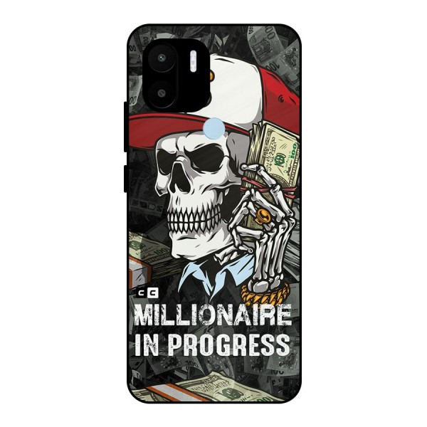 Cool Skull Millionaire In Progress Metal Back Case for Redmi A1+