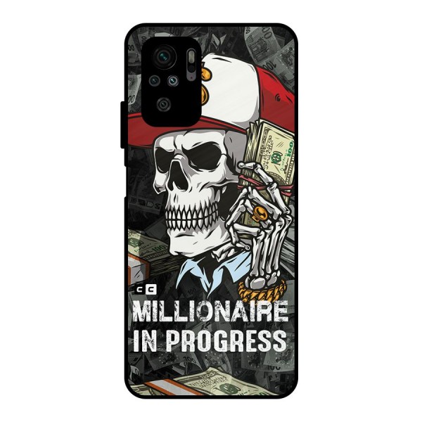 Cool Skull Millionaire In Progress Metal Back Case for Redmi Note 10S