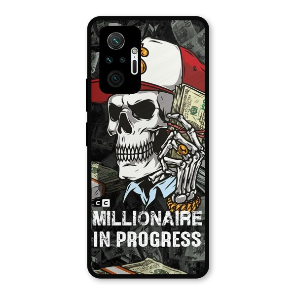 Cool Skull Millionaire In Progress Metal Back Case for Redmi Note 10 Pro