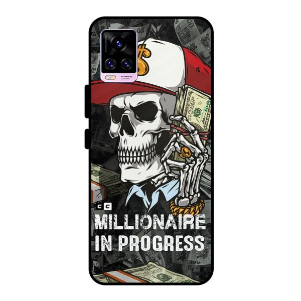 Cool Skull Millionaire In Progress Metal Back Case for Vivo V20 Pro