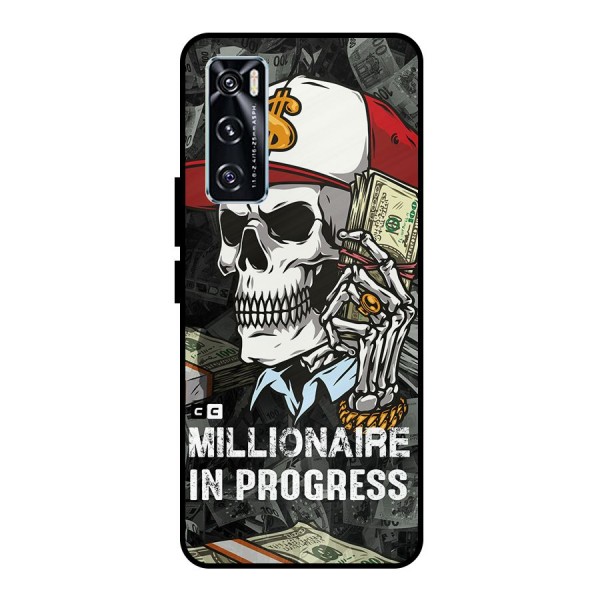Cool Skull Millionaire In Progress Metal Back Case for Vivo V20 SE