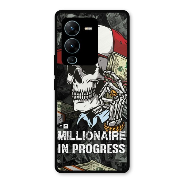 Cool Skull Millionaire In Progress Metal Back Case for Vivo V25 Pro