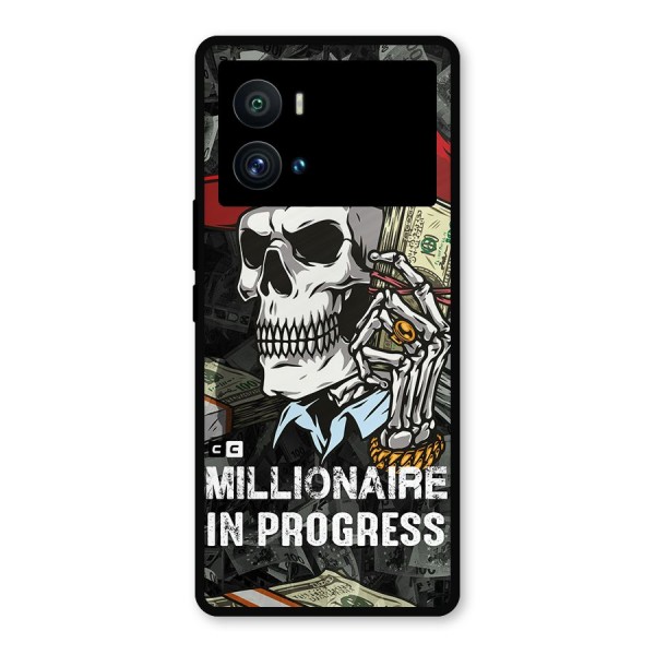 Cool Skull Millionaire In Progress Metal Back Case for iQOO 9 Pro