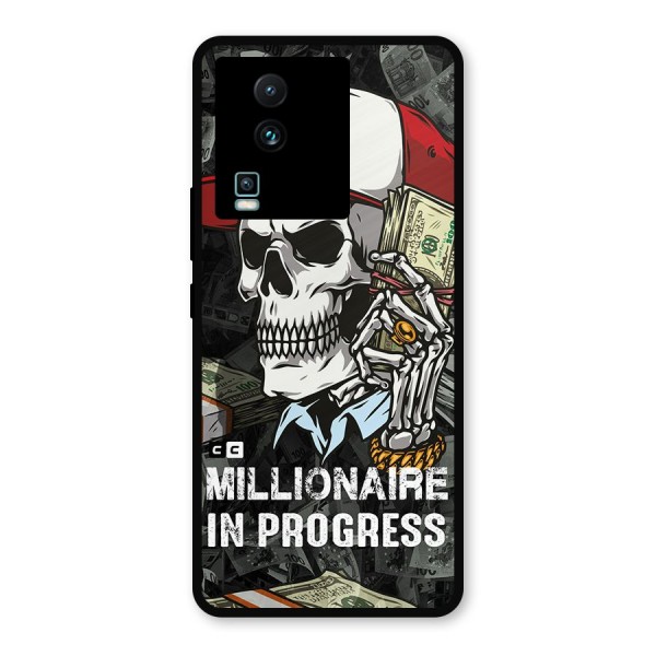 Cool Skull Millionaire In Progress Metal Back Case for iQOO Neo 7 Pro