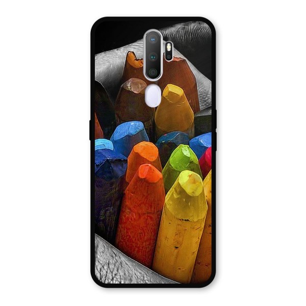 Crayons Beautiful Metal Back Case for Oppo A9 (2020)