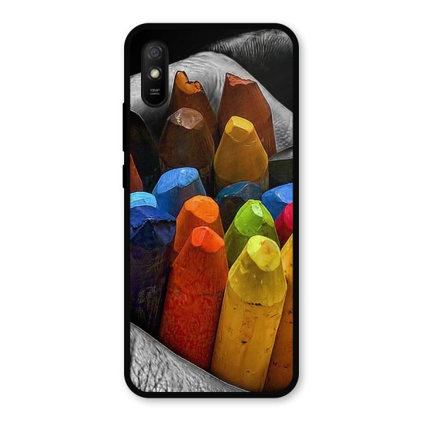 Crayons Beautiful Metal Back Case for Redmi 9i