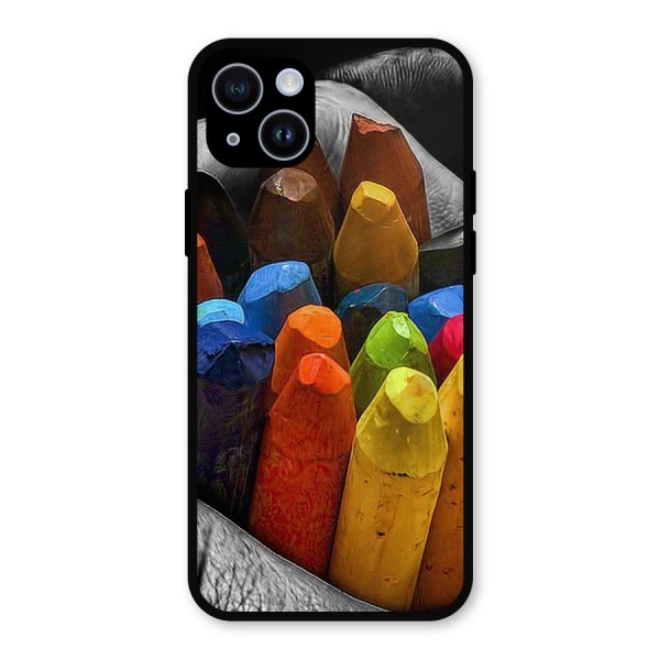 Crayons Beautiful Metal Back Case for iPhone 14