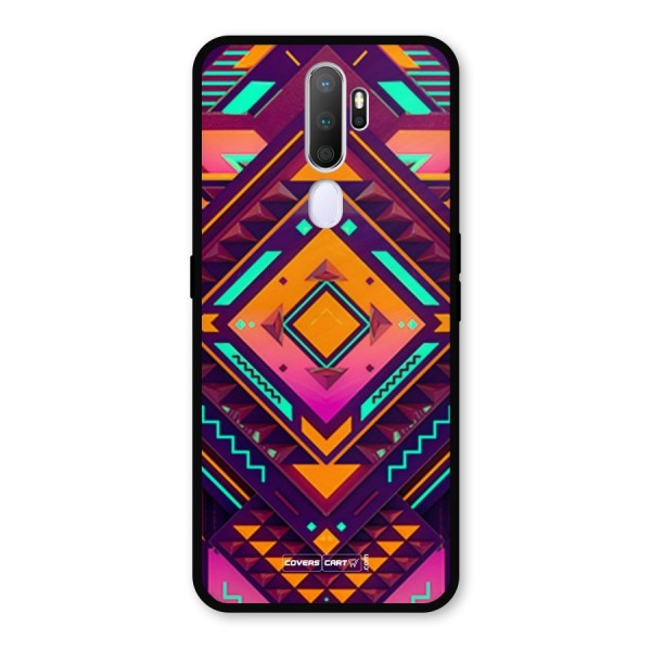 Creative Rhombus Metal Back Case for Oppo A9 (2020)