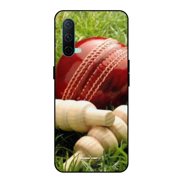 Cricket Ball and Stumps Metal Back Case for OnePlus Nord CE 5G