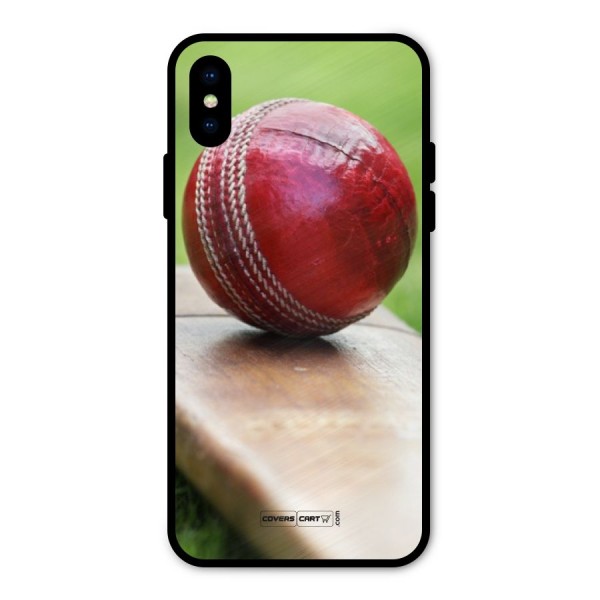 Cricket Bat Ball Metal Back Case for iPhone X
