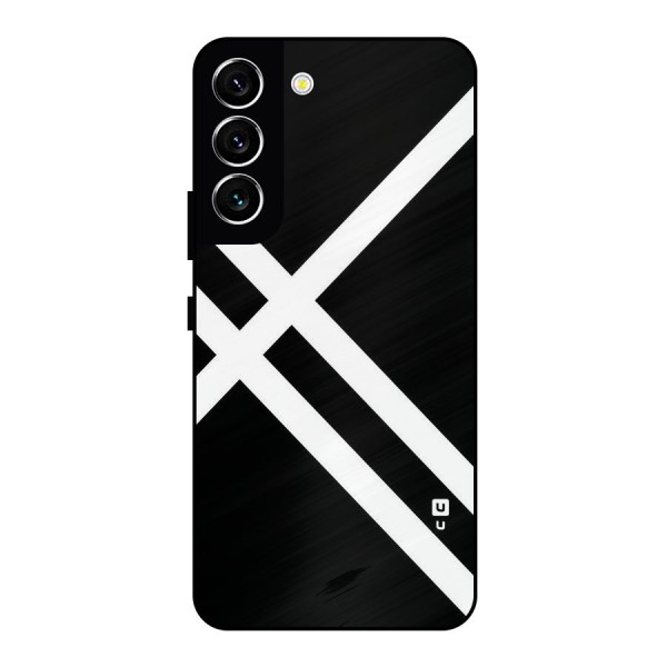 CrissCross Lines Metal Back Case for Galaxy S22 5G