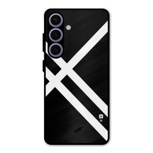 CrissCross Lines Metal Back Case for Galaxy S24
