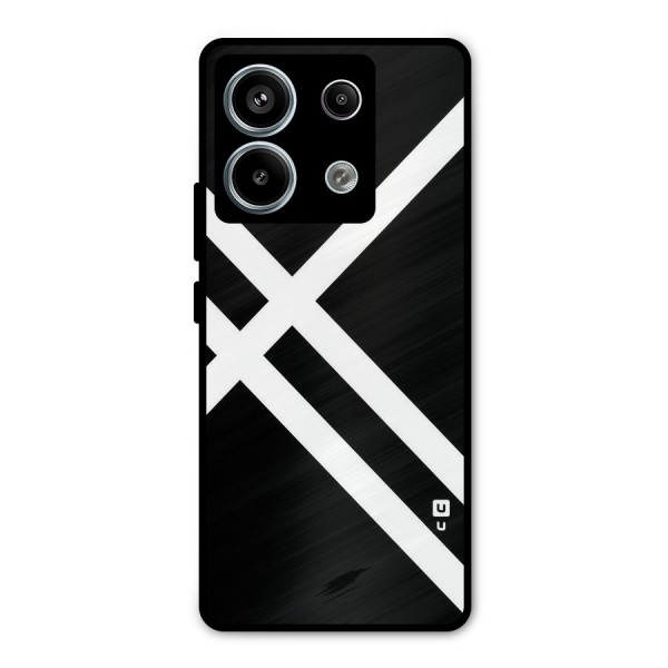 CrissCross Lines Metal Back Case for Redmi Note 13 Pro 5G