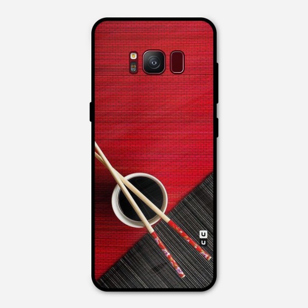 Cup Chopsticks Metal Back Case for Galaxy S8