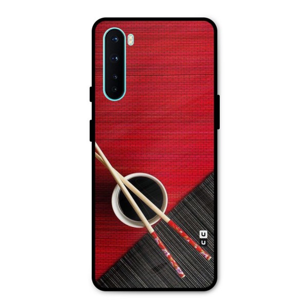 Cup Chopsticks Metal Back Case for OnePlus Nord