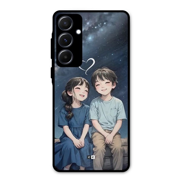 Cute Anime Teens Metal Back Case for Galaxy A55