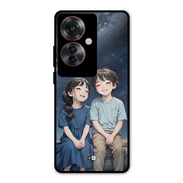 Cute Anime Teens Metal Back Case for Oppo F25 Pro
