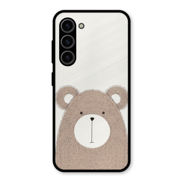 Cute Bear Metal Back Case for Galaxy S23