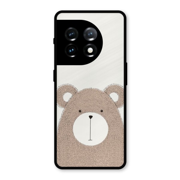 Cute Bear Metal Back Case for OnePlus 11
