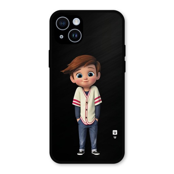 Cute Boy Tim Metal Back Case for iPhone 14