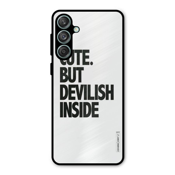 Cute But Devil Metal Back Case for Galaxy M55 5G