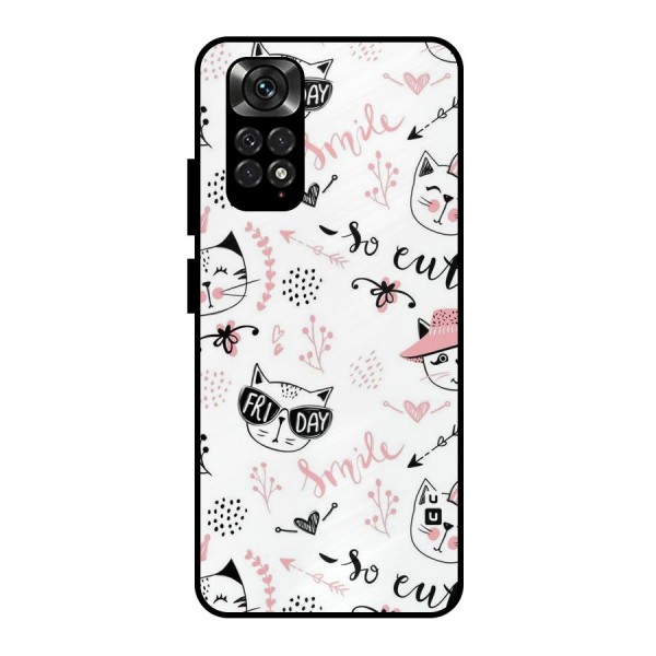 Cute Cat Swag Metal Back Case for Redmi Note 11 Pro