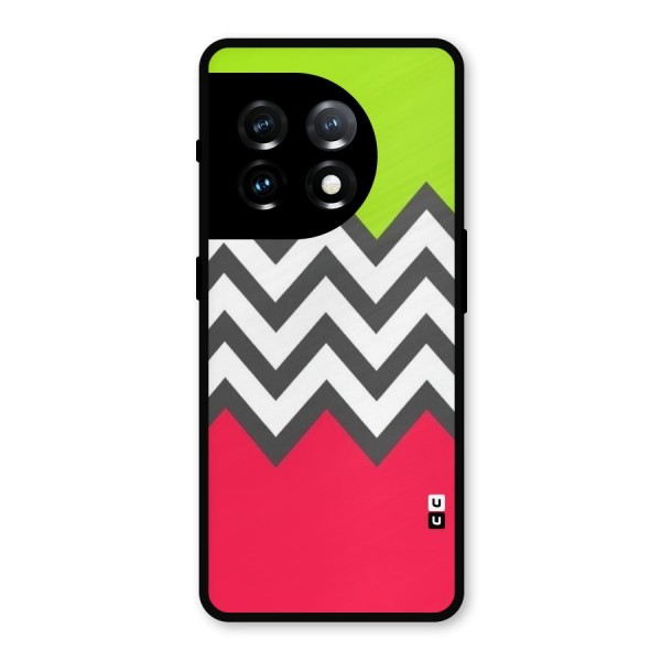 Cute Chevron Metal Back Case for OnePlus 11