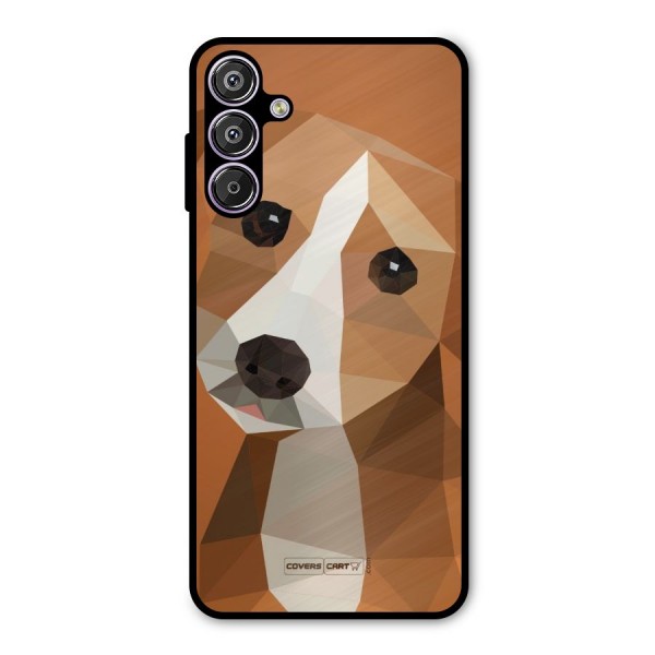 Cute Dog Metal Back Case for Galaxy M15