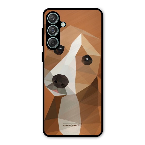 Cute Dog Metal Back Case for Galaxy M55 5G