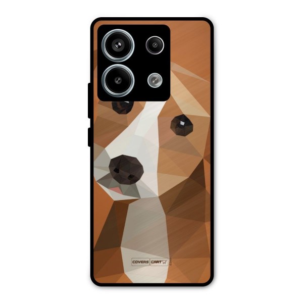 Cute Dog Metal Back Case for Redmi Note 13 Pro 5G