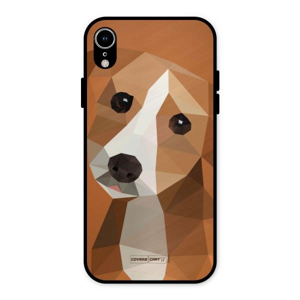 Cute Dog Metal Back Case for iPhone XR