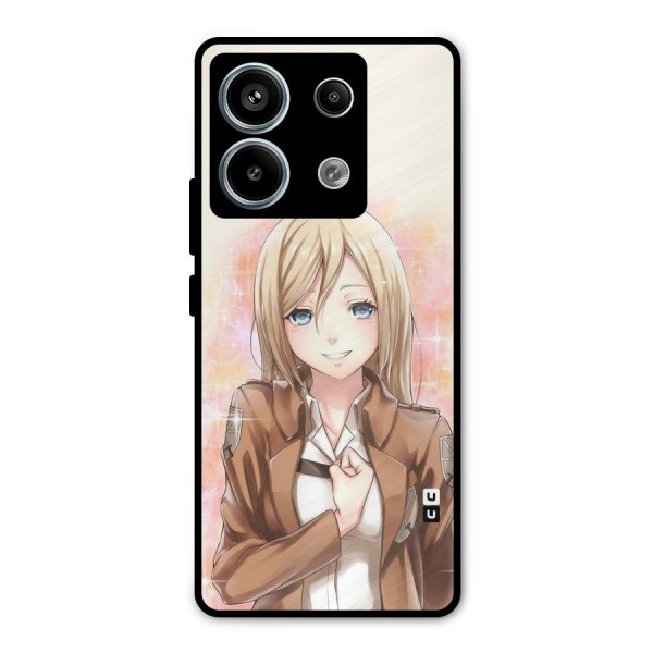 Cute Girl Art Metal Back Case for Redmi Note 13 Pro 5G