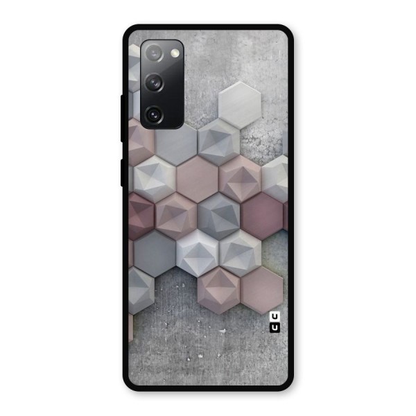 Cute Hexagonal Pattern Metal Back Case for Galaxy S20 FE
