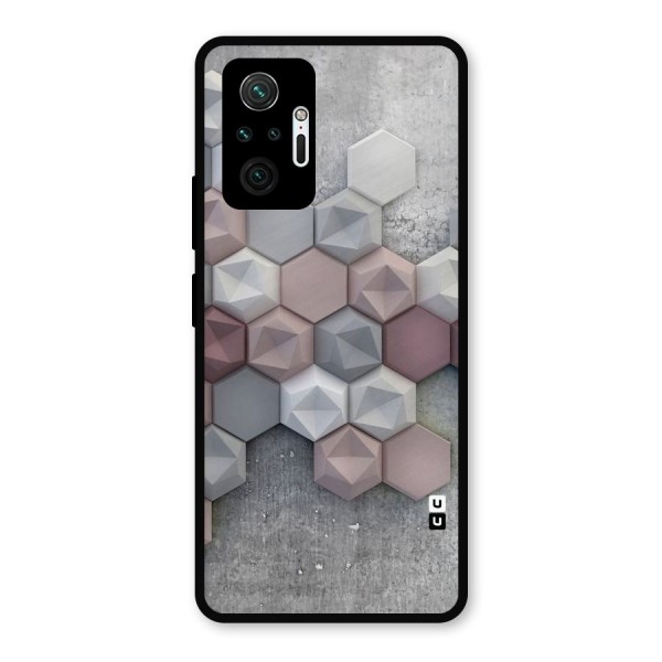 Cute Hexagonal Pattern Metal Back Case for Redmi Note 10 Pro
