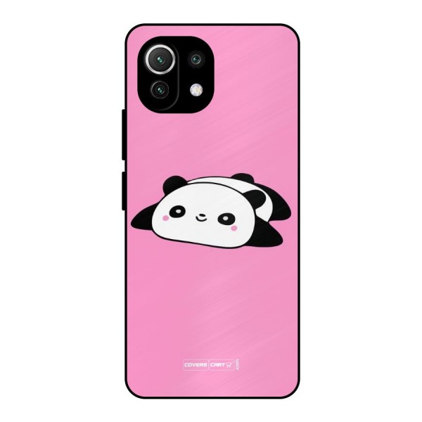 Cute Lazy Panda Metal Back Case for Mi 11 Lite