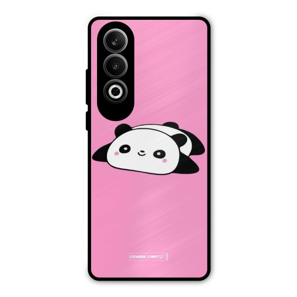 Cute Lazy Panda Metal Back Case for OnePlus Nord CE4