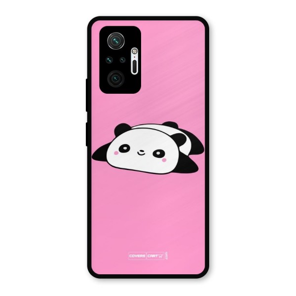 Cute Lazy Panda Metal Back Case for Redmi Note 10 Pro