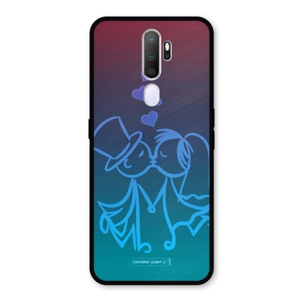 Cute Love Metal Back Case for Oppo A9 (2020)