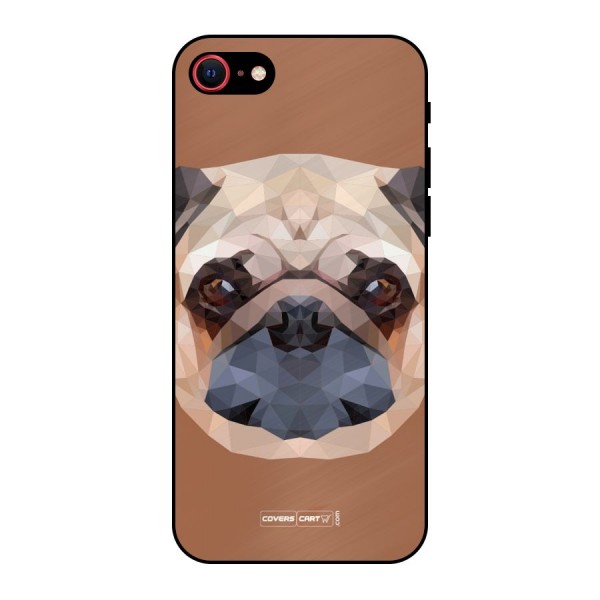 Cute Pug Metal Back Case for iPhone 8