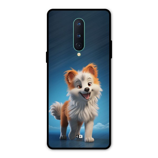 Cute Puppy Walking Metal Back Case for OnePlus 8