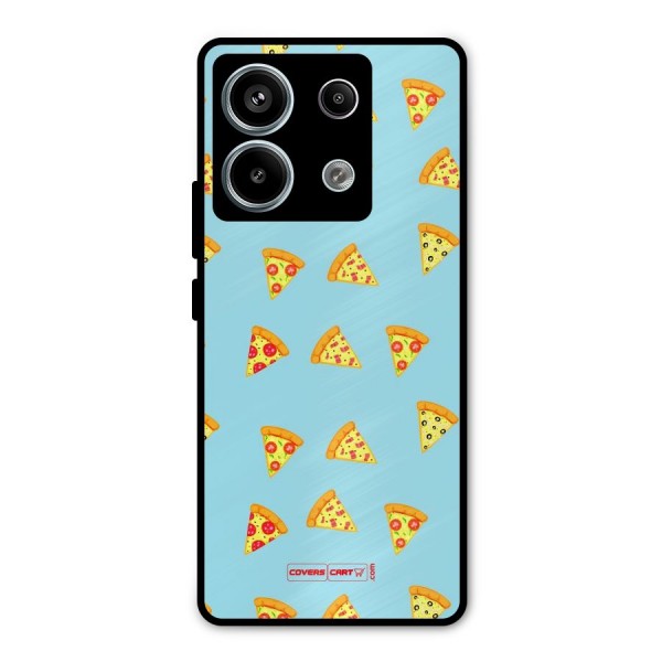 Cute Slices of Pizza Metal Back Case for Redmi Note 13 Pro 5G