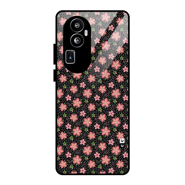Cute Tiny Flowers Glass Back Case for Oppo Reno10 Pro Plus