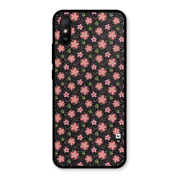 Cute Tiny Flowers Metal Back Case for Redmi 9i