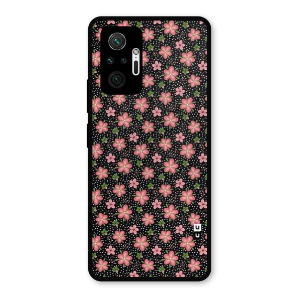 Cute Tiny Flowers Metal Back Case for Redmi Note 10 Pro