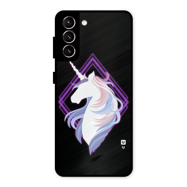 Cute Unicorn Illustration Metal Back Case for Galaxy S21 5G